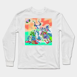 the coven of the goya painting art with alien remix ecopop Long Sleeve T-Shirt